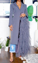 Load image into Gallery viewer, Noir Cascade Tuxedo Gown Dress