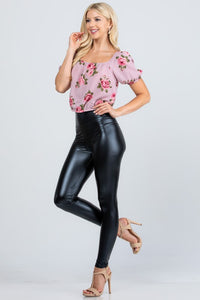 High Waist Leather Leggings