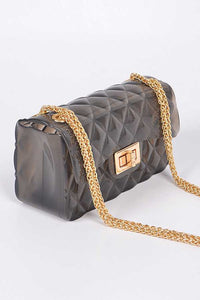 Twist Lock Jelly Shoulder Bag