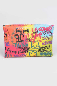 Graffiti Clutch Bag