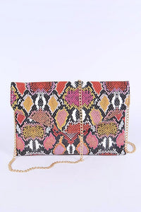 Multi Color Python Printed Bag