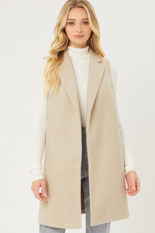 Fleece Long Vest