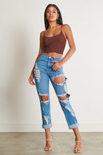 Load image into Gallery viewer, Distressed Boyfriend Jeans
