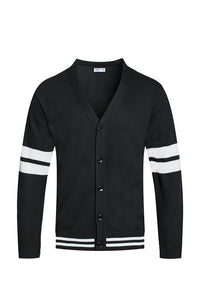 Men's Stripe Button Cardigan