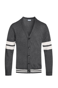 Men's Stripe Button Cardigan