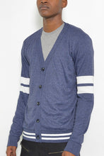 Load image into Gallery viewer, Men&#39;s Stripe Button Cardigan
