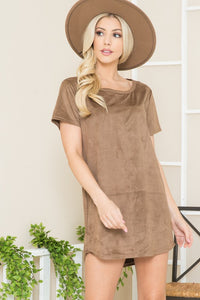 Micro Suede Tunic Dress