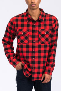 Checker Plaid Flannel Shirt