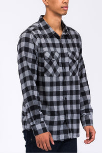 Checker Plaid Flannel Shirt