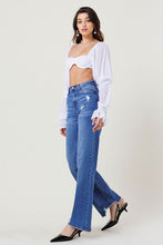 Load image into Gallery viewer, Wide Leg Distressed Jeans
