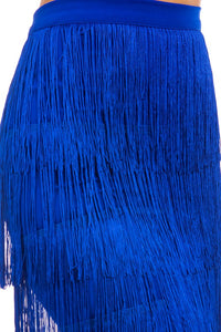 Royal Blue Fringe Skirt