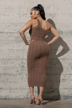 Load image into Gallery viewer, One Shoulder Bodycon Sweater Dress
