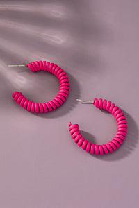 Spiral Metal Hoop Earrings