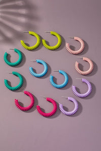 Spiral Metal Hoop Earrings