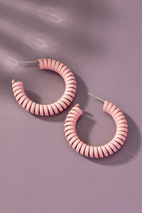 Spiral Metal Hoop Earrings