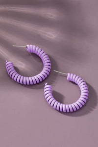 Spiral Metal Hoop Earrings