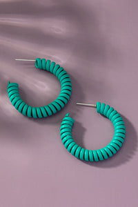 Spiral Metal Hoop Earrings