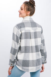 Plaid Button-Down Jacket