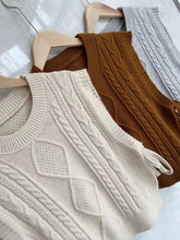 Load image into Gallery viewer, Sleeveless Cropped Sweater Vest
