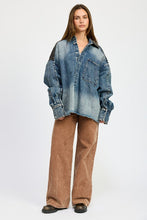 Load image into Gallery viewer, OVERSIZED DENIM JACKET WITH BUTTONS
