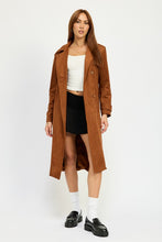 Load image into Gallery viewer, Suede Trench Coat
