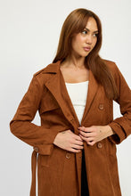 Load image into Gallery viewer, Suede Trench Coat
