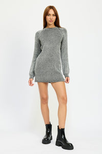 Mock Neck Mini Dress