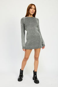 Mock Neck Mini Dress