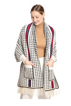 Load image into Gallery viewer, Houndstooth Poncho
