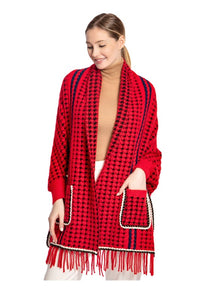 Houndstooth Poncho