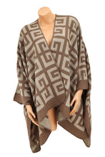 Load image into Gallery viewer, Greek Pattern Poncho
