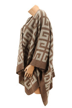 Load image into Gallery viewer, Greek Pattern Poncho
