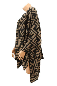 Greek Pattern Poncho