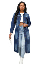 Load image into Gallery viewer, WOMEN MAXI LONG DENIM JACKET
