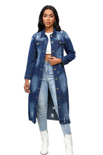 Load image into Gallery viewer, WOMEN MAXI LONG DENIM JACKET
