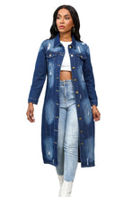 Load image into Gallery viewer, WOMEN MAXI LONG DENIM JACKET
