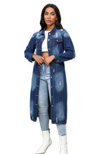 Load image into Gallery viewer, WOMEN MAXI LONG DENIM JACKET
