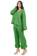 Load image into Gallery viewer, Women&#39;s 2 Piece Sweater Pants Set
