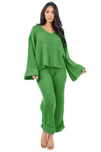 Women's 2 Piece Sweater Pants Set