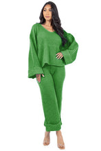 Load image into Gallery viewer, Women&#39;s 2 Piece Sweater Pants Set
