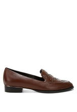 Load image into Gallery viewer, Gabassi Studded Genuine Leather Loafers
